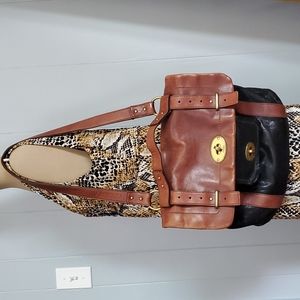 Fossil Long Live Vintage Leather Shoulder Handbag Rare